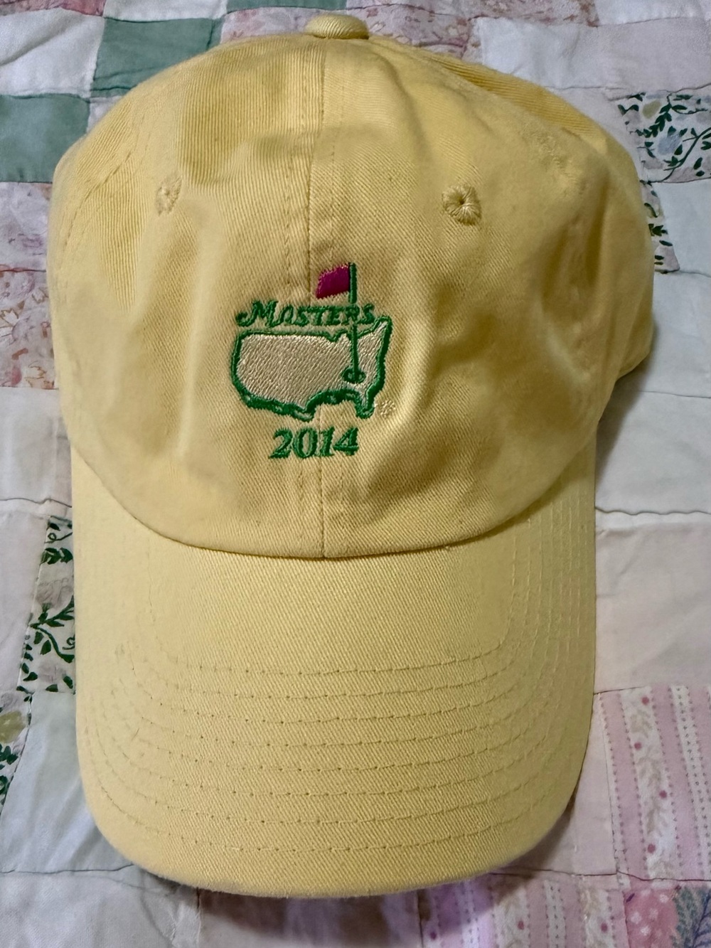 American Needle Masters 2014 Yellow Womens Adjustable Cotton Ladies Fit Golf Hat